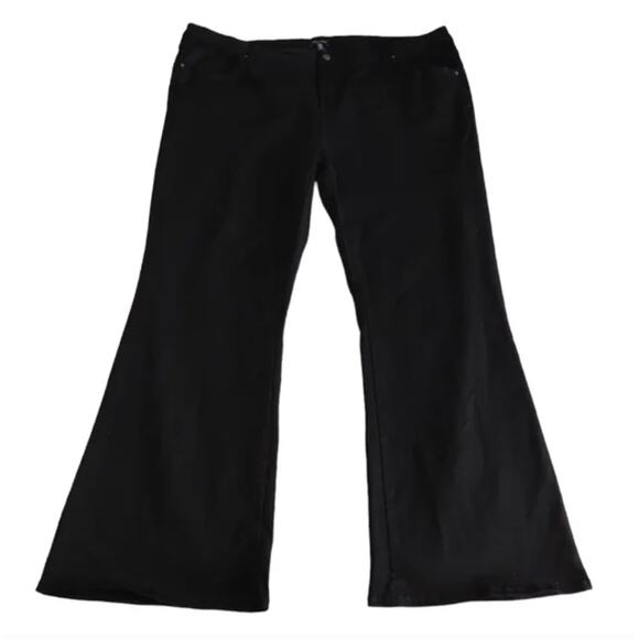 Universal Standard Sava Flare Jeans 40 Black High Rise 34" Bootcut Black NEW - Picture 4 of 5